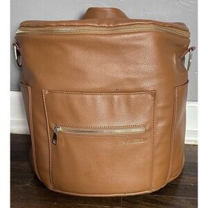 Women's Men's FAWN diaper Bag Tan Large Capacity Backpack Modern Style Bag